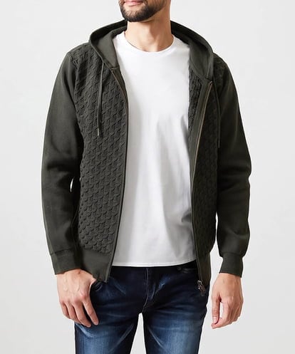 MNFAI50270 MICHEL KLEIN HOMME ニットジップアップパーカー