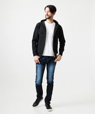 MNFAI50270 MICHEL KLEIN HOMME(ミッシェルクラン オム) ニットジップアップパーカー ブラック