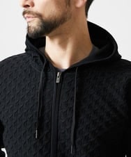 MNFAI50270 MICHEL KLEIN HOMME(ミッシェルクラン オム) ニットジップアップパーカー ブラック