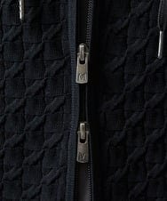 MNFAI50270 MICHEL KLEIN HOMME(ミッシェルクラン オム) ニットジップアップパーカー ブラック