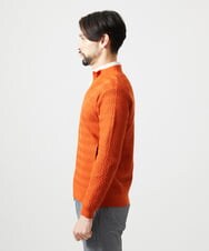 MNFAI51230 MICHEL KLEIN HOMME(ミッシェルクラン オム) オリジナル柄スタンドカラーニットカーディガン オレンジ