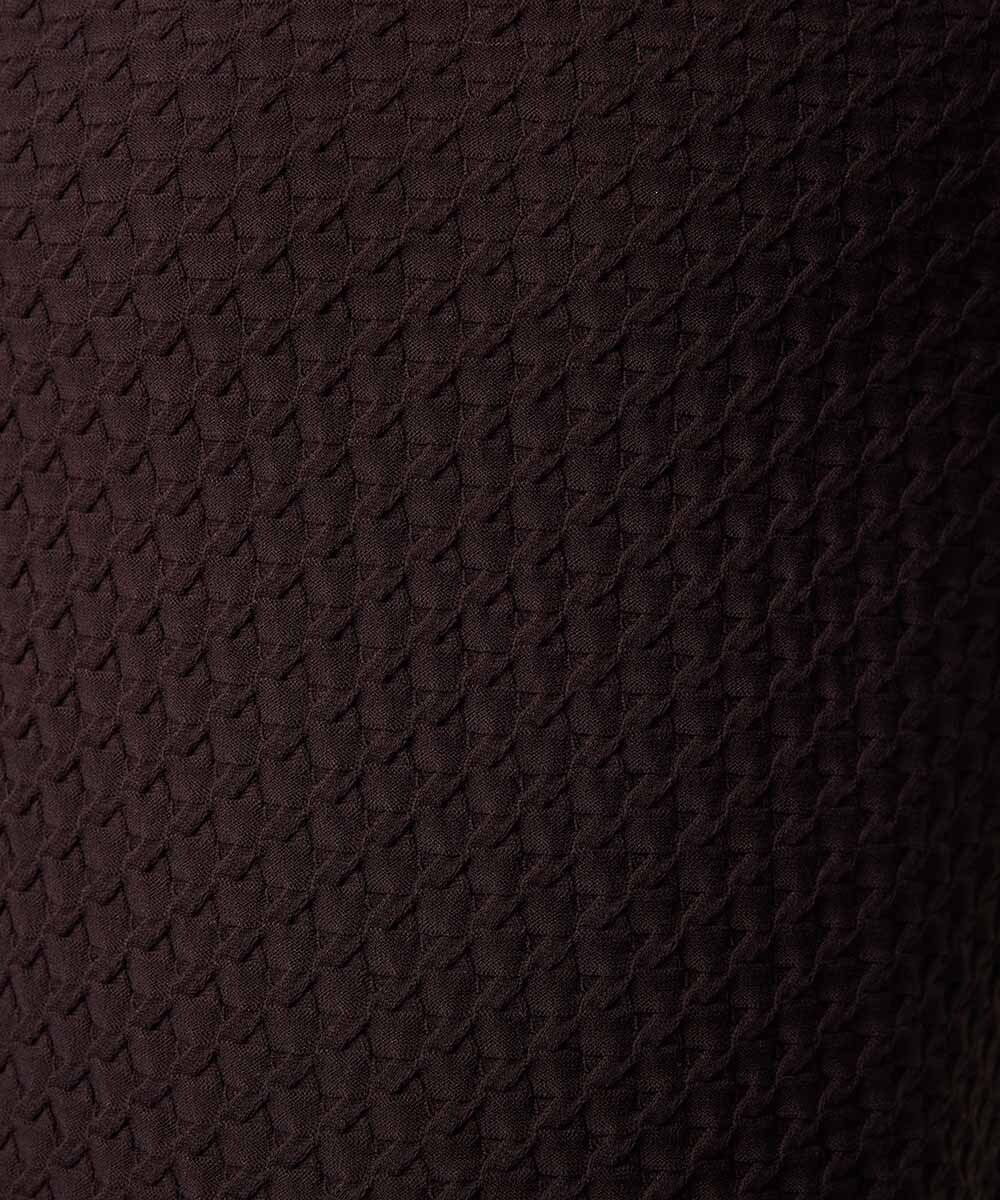 MNFAI52210 MICHEL KLEIN HOMME(ミッシェルクラン オム) 立体編柄クルーネックニット ブラウン