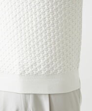 MNFAI52210 MICHEL KLEIN HOMME(ミッシェルクラン オム) 立体編柄クルーネックニット ホワイト