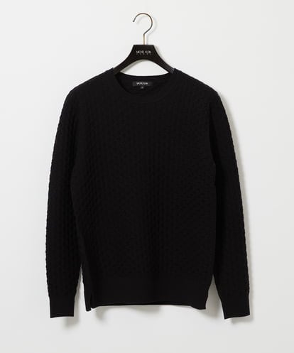 MNFAI52210 MICHEL KLEIN HOMME 立体編柄クルーネックニット