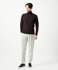MNFAI53210 MICHEL KLEIN HOMME(ミッシェルクラン オム) 天竺編タートルネックニット ブラウン