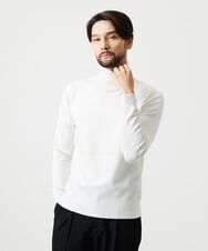 MNFAI53210 MICHEL KLEIN HOMME(ミッシェルクラン オム) 天竺編タートルネックニット ホワイト