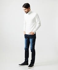 MNFAI53210 MICHEL KLEIN HOMME(ミッシェルクラン オム) 天竺編タートルネックニット ホワイト
