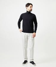 MNFAI53210 MICHEL KLEIN HOMME(ミッシェルクラン オム) 天竺編タートルネックニット ブラック