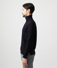 MNFAI53210 MICHEL KLEIN HOMME(ミッシェルクラン オム) 天竺編タートルネックニット ブラック