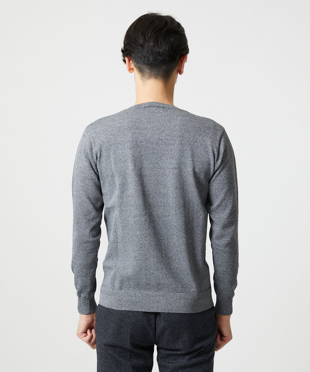 MNFAI54210 MICHEL KLEIN HOMME(ミッシェルクラン オム) 胸ポケット付きクルーネックニット グレー