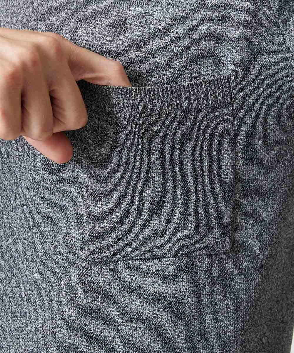 MNFAI54210 MICHEL KLEIN HOMME(ミッシェルクラン オム) 胸ポケット付きクルーネックニット グレー