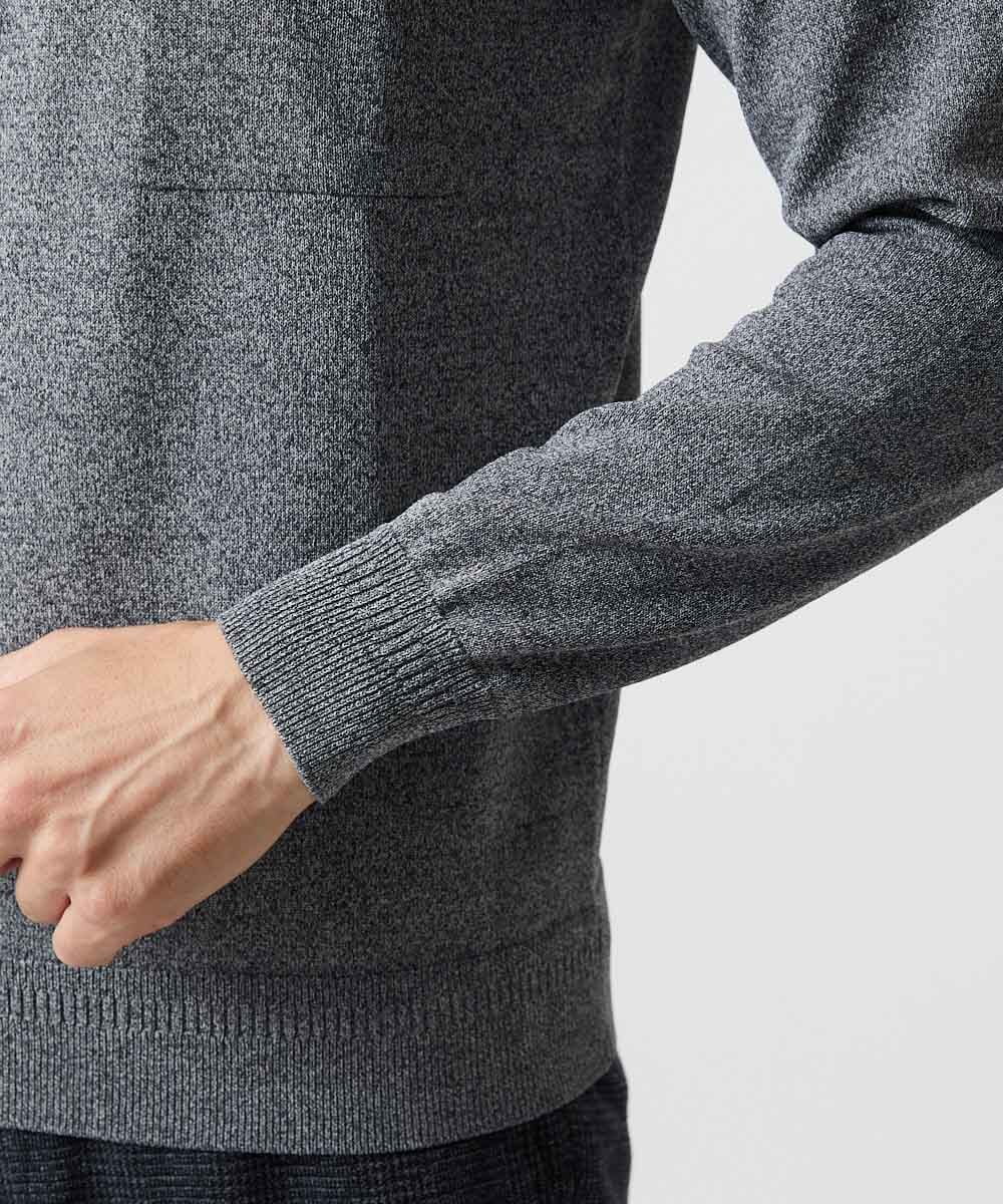 MNFAI54210 MICHEL KLEIN HOMME(ミッシェルクラン オム) 胸ポケット付きクルーネックニット グレー