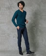 MNFAS01150 MICHEL KLEIN HOMME(ミッシェルクラン オム) グラデーションVネックニット グリーン(35)
