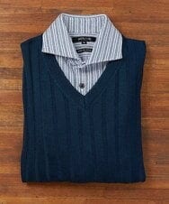 MNFAS01150 MICHEL KLEIN HOMME(ミッシェルクラン オム) グラデーションVネックニット グリーン(35)