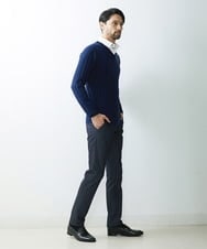 MNFAS01150 MICHEL KLEIN HOMME(ミッシェルクラン オム) グラデーションVネックニット ネイビー(57)