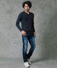 MNFAS01150 MICHEL KLEIN HOMME(ミッシェルクラン オム) グラデーションVネックニット パープル(63)
