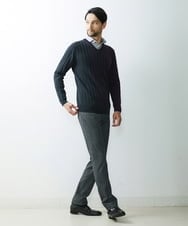 MNFAS01150 MICHEL KLEIN HOMME(ミッシェルクラン オム) グラデーションVネックニット パープル(63)