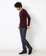 MNFAS01150 MICHEL KLEIN HOMME(ミッシェルクラン オム) グラデーションVネックニット パープル(77)