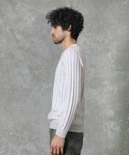 MNFAS01150 MICHEL KLEIN HOMME(ミッシェルクラン オム) グラデーションVネックニット ホワイト(90)