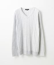 MNFAS01150 MICHEL KLEIN HOMME(ミッシェルクラン オム) グラデーションVネックニット ホワイト(90)