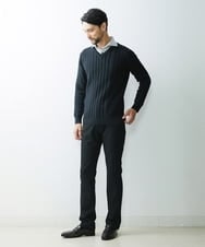 MNFAS01150 MICHEL KLEIN HOMME(ミッシェルクラン オム) グラデーションVネックニット ブラック(94)