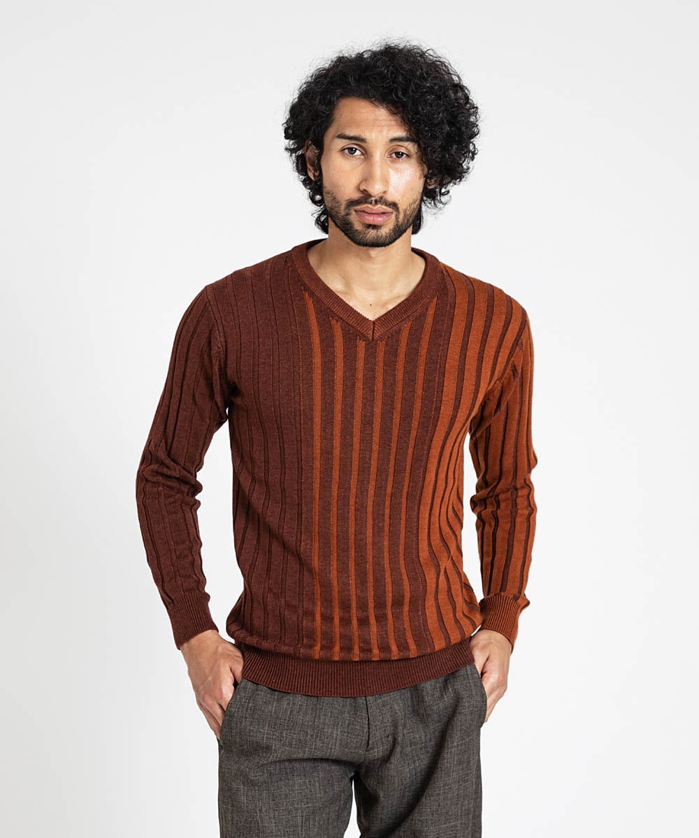 MNFAV01170 MICHEL KLEIN HOMME 【2023年モデル】グラデーションVネックニット