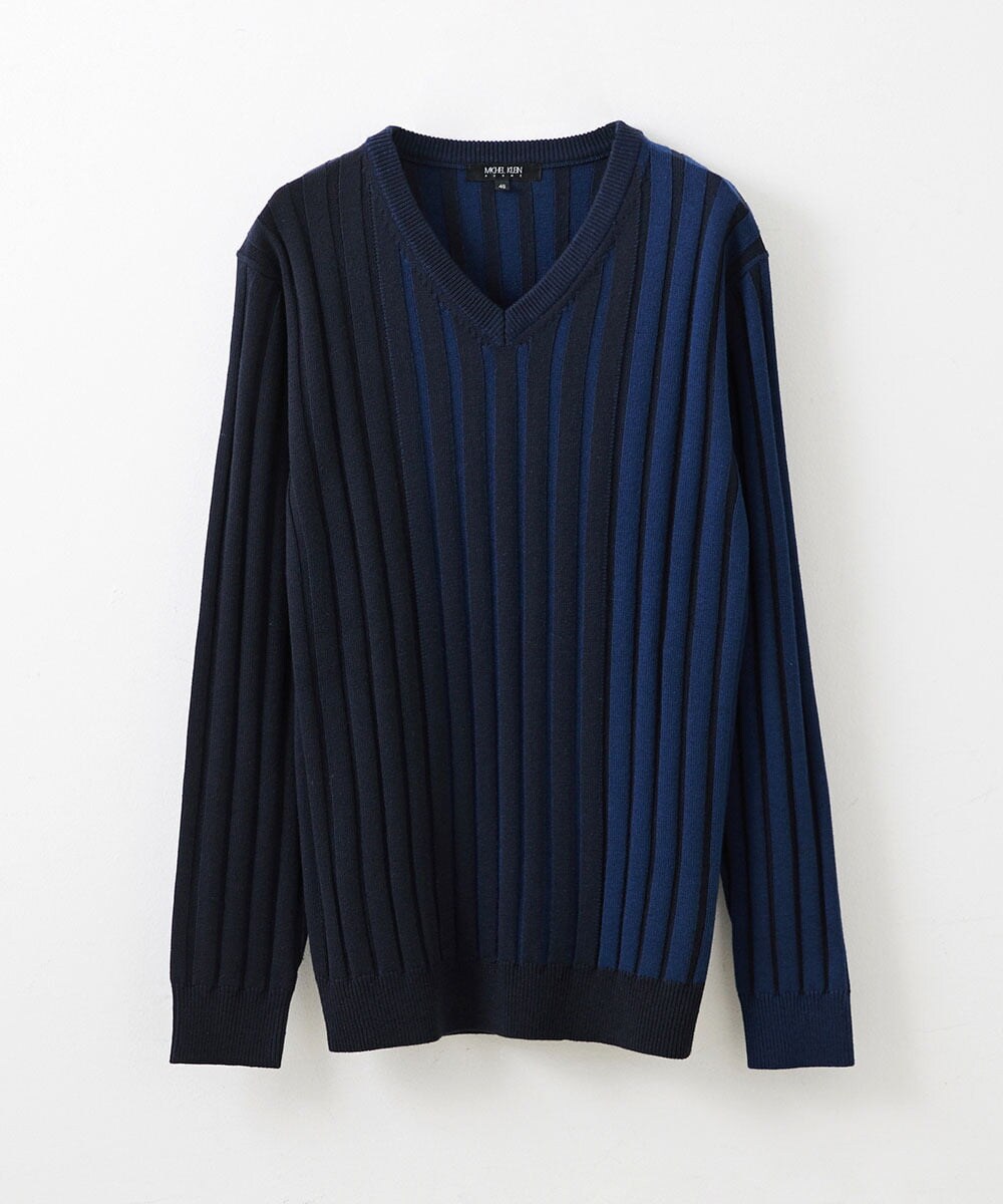 MNFAV01170 MICHEL KLEIN HOMME 【2023年モデル】グラデーションVネックニット