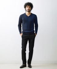 MNFAV01170 MICHEL KLEIN HOMME(ミッシェルクラン オム) グラデーションVネックニット ネイビー