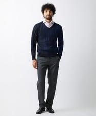 MNFAV01170 MICHEL KLEIN HOMME(ミッシェルクラン オム) グラデーションVネックニット ネイビー