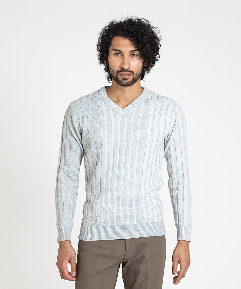 MNFAV01170 MICHEL KLEIN HOMME(ミッシェルクラン オム) グラデーションVネックニット ホワイト