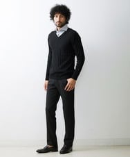 MNFAV01170 MICHEL KLEIN HOMME(ミッシェルクラン オム) グラデーションVネックニット ブラック
