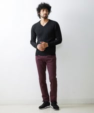 MNFAV01170 MICHEL KLEIN HOMME(ミッシェルクラン オム) グラデーションVネックニット ブラック