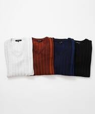 MNFAV01170 MICHEL KLEIN HOMME(ミッシェルクラン オム) グラデーションVネックニット ブラック