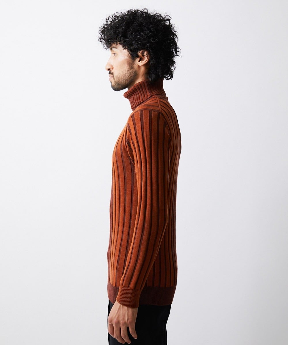 MNFAV02180 MICHEL KLEIN HOMME(ミッシェルクラン オム) グラデーションタートルネックニット オレンジ