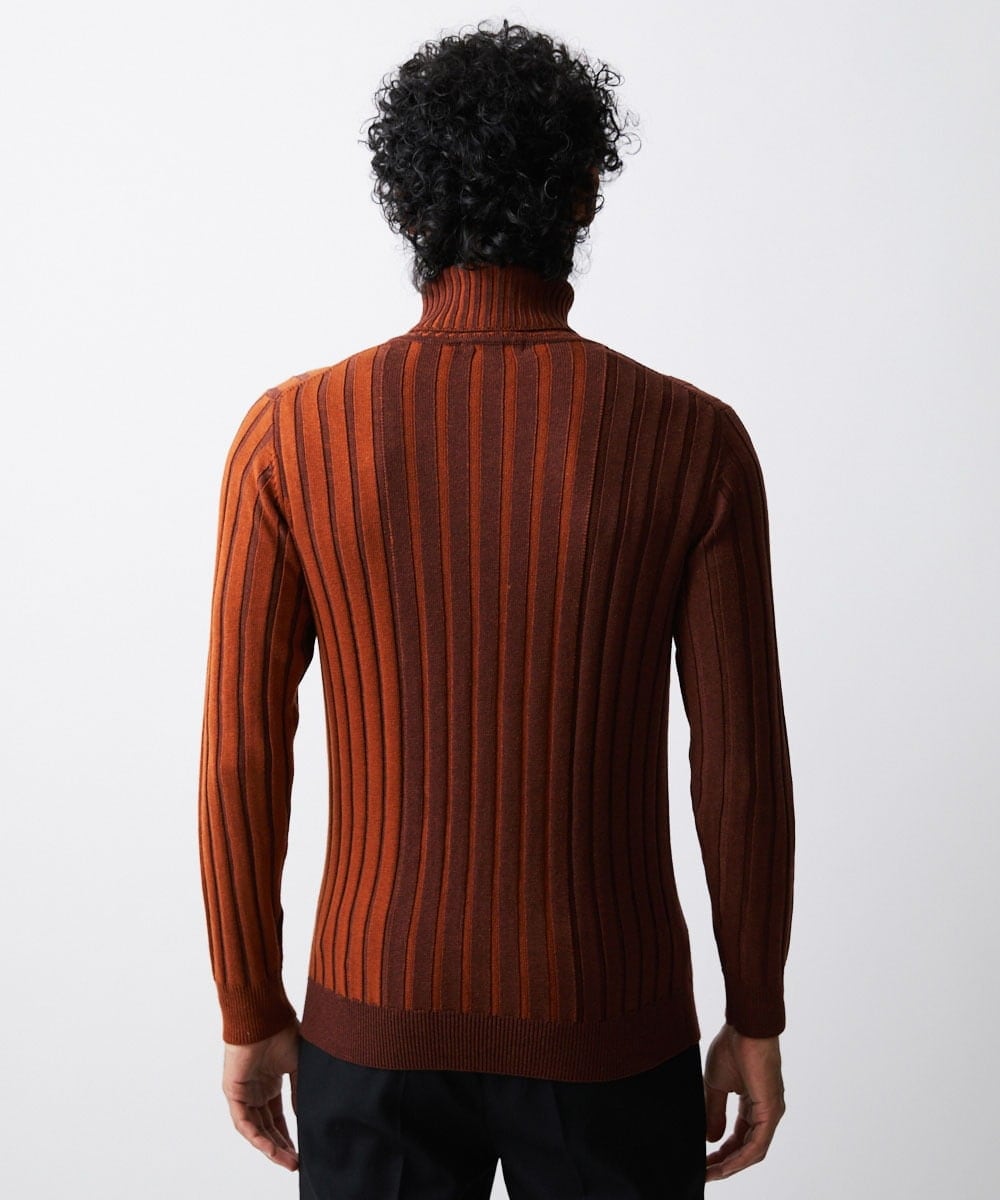 MNFAV02180 MICHEL KLEIN HOMME(ミッシェルクラン オム) グラデーションタートルネックニット オレンジ