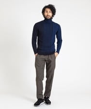 MNFAV02180 MICHEL KLEIN HOMME(ミッシェルクラン オム) グラデーションタートルネックニット ネイビー