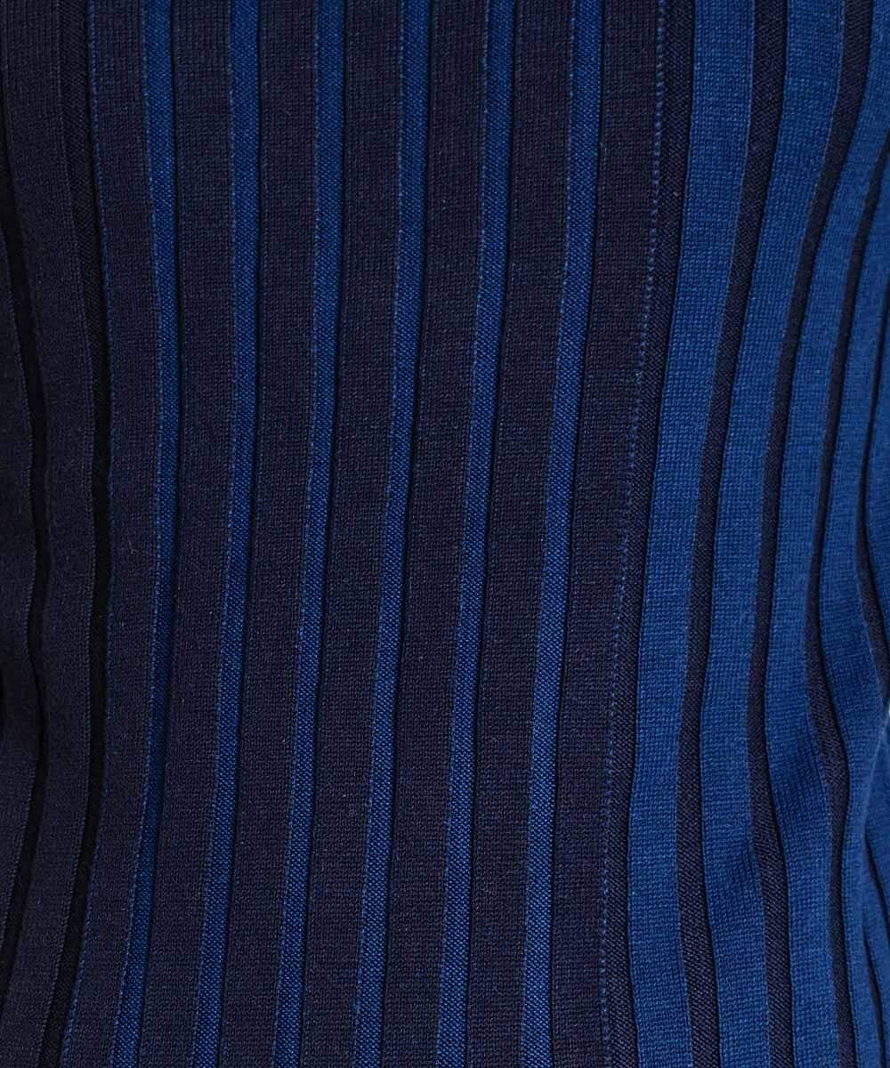 MNFAV02180 MICHEL KLEIN HOMME(ミッシェルクラン オム) グラデーションタートルネックニット ネイビー