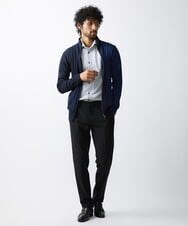 MNFAV03200 MICHEL KLEIN HOMME(ミッシェルクラン オム) 【2023年モデル】グラデーションニットZIPアップカーディガン ネイビー(57)