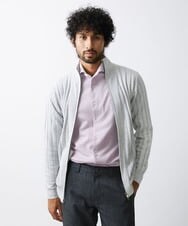 MNFAV03200 MICHEL KLEIN HOMME(ミッシェルクラン オム) 【2023年モデル】グラデーションニットZIPアップカーディガン ホワイト(90)