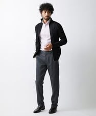 MNFAV03200 MICHEL KLEIN HOMME(ミッシェルクラン オム) 【2023年モデル】グラデーションニットZIPアップカーディガン ブラック(94)