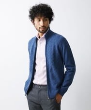 MNFAV05230 MICHEL KLEIN HOMME(ミッシェルクラン オム) ニットZIPアップカーディガン ライトブルー(50)