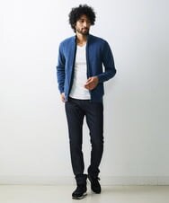 MNFAV05230 MICHEL KLEIN HOMME(ミッシェルクラン オム) ニットZIPアップカーディガン ライトブルー(50)