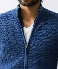 MNFAV05230 MICHEL KLEIN HOMME(ミッシェルクラン オム) ニットZIPアップカーディガン ライトブルー(50)