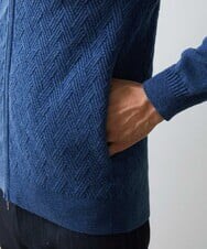 MNFAV05230 MICHEL KLEIN HOMME(ミッシェルクラン オム) ニットZIPアップカーディガン ライトブルー(50)