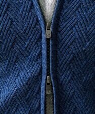 MNFAV05230 MICHEL KLEIN HOMME(ミッシェルクラン オム) ニットZIPアップカーディガン ライトブルー(50)