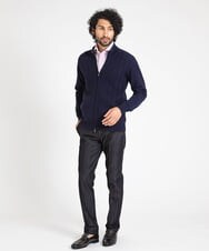 MNFAV05230 MICHEL KLEIN HOMME(ミッシェルクラン オム) ニットZIPアップカーディガン ネイビー(57)