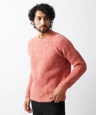 MNFAV07290 MICHEL KLEIN HOMME(ミッシェルクラン オム) ウールブレンドクルーネックニット オレンジ(15)