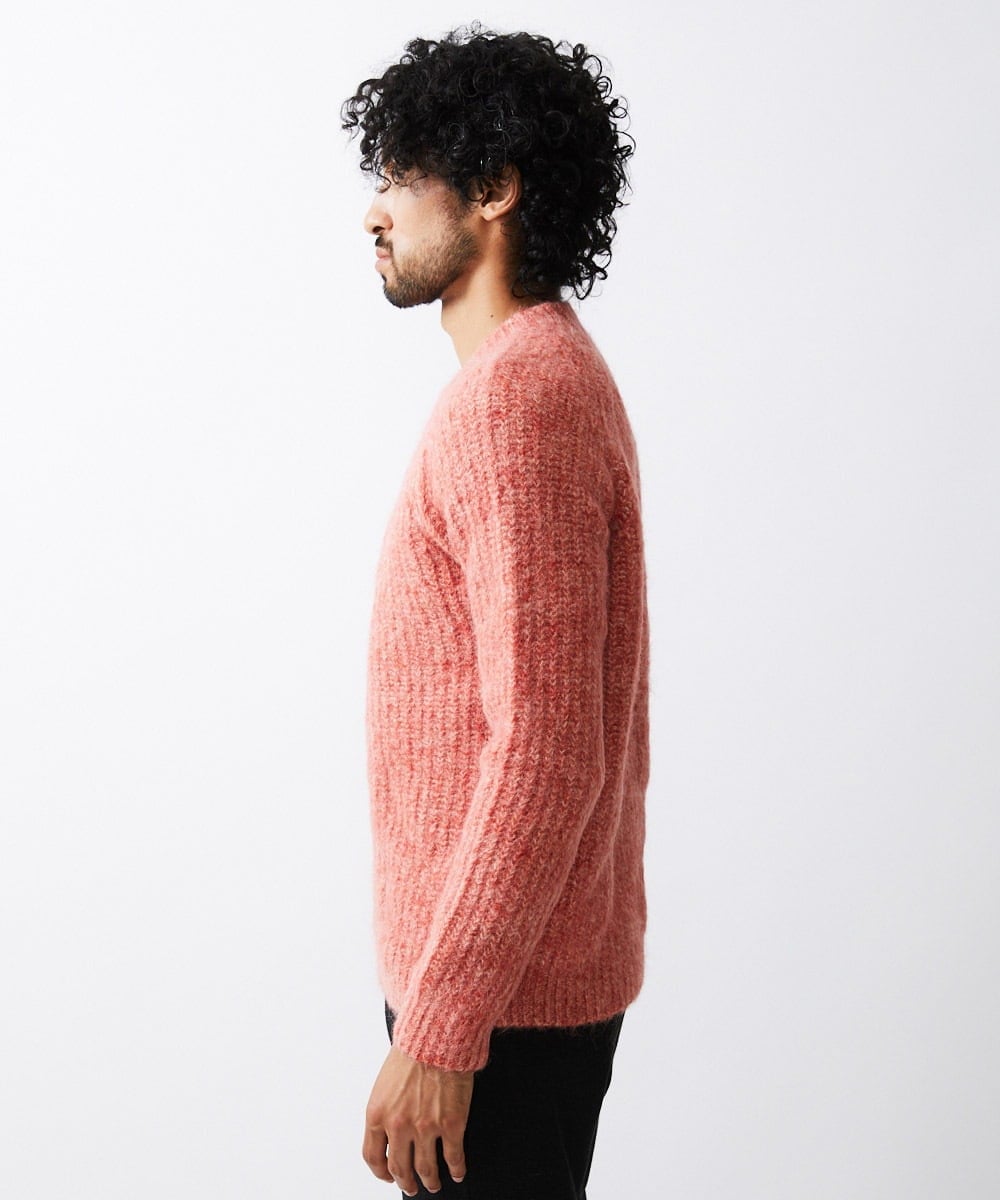 MNFAV07290 MICHEL KLEIN HOMME(ミッシェルクラン オム) ウールブレンドクルーネックニット オレンジ