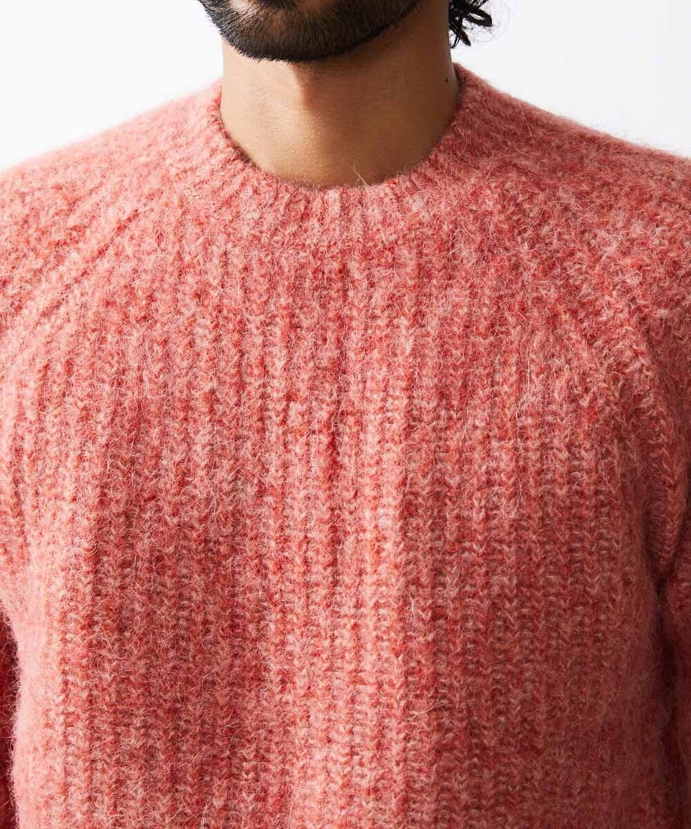 MNFAV07290 MICHEL KLEIN HOMME(ミッシェルクラン オム) ウールブレンドクルーネックニット オレンジ