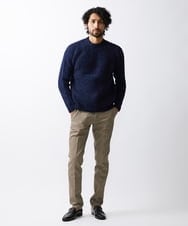 MNFAV07290 MICHEL KLEIN HOMME(ミッシェルクラン オム) ウールブレンドクルーネックニット ネイビー